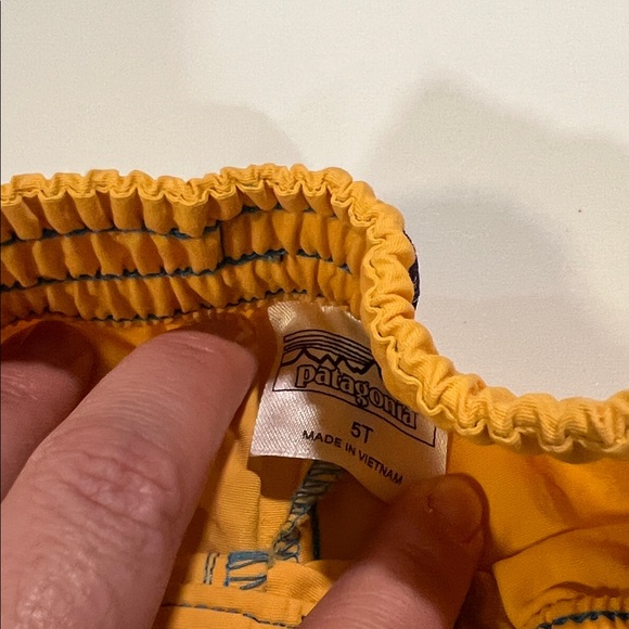 Patagonia - 5T, Yellow and Blue Kids' Shorts - Picture 3 of 6
